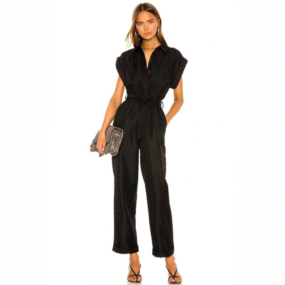 L’Academie Revolve The Inaya Jumpsuit in Black - Picture 1 of 3